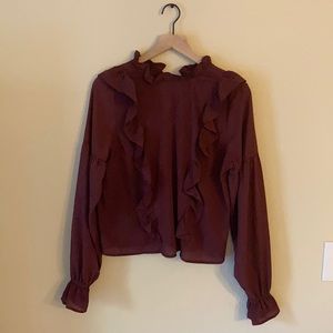 FAVLUX Maroon Blouse